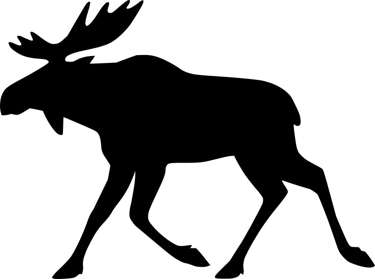 Sticker without background for car MOOSE 14 x 18,8 cm