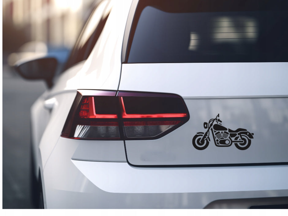 Sticker without background for car MOTORCYCLE silhouette 8 x 13,5 cm EAN (GTIN) 5904933321322