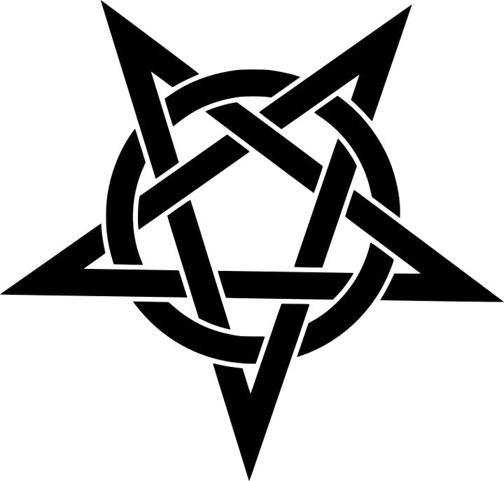 Sticker without background for car PENTAGRAM Pythagorean star 18 x 18,9 cm