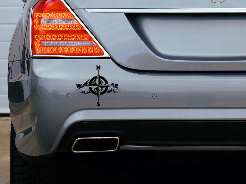 Sticker without background for car ROSE OF WINDS compass 12 x 13,2 cm EAN (GTIN) 5904933324781