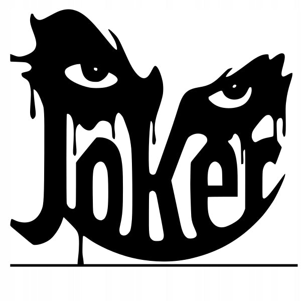Sticker without background for car helmet laptop trunks JOKER 12 x 13,4 cm