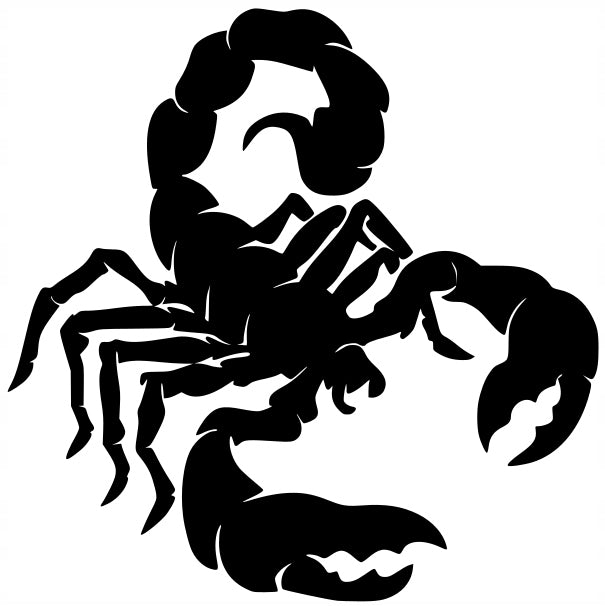 Sticker without background for car motorcycle helmet SKORPION 12 x 12,0 cm