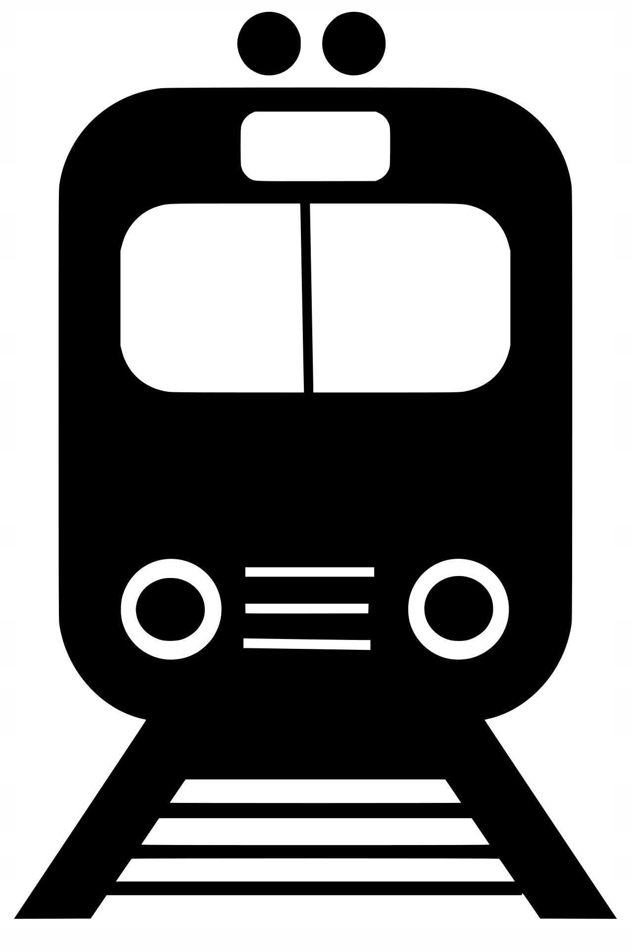 Sticker without background for car motorcycle helmet TRAIN tram 21 x 14,0 cm