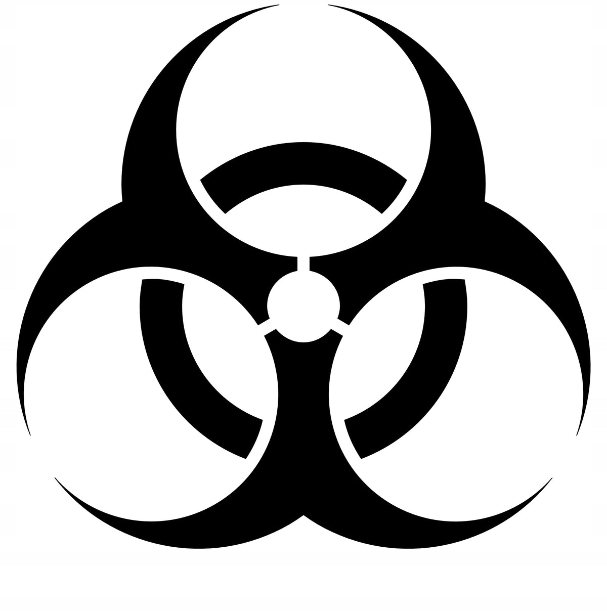 Sticker without background for car symbol BIOHAZARD 18 x 19,0 cm