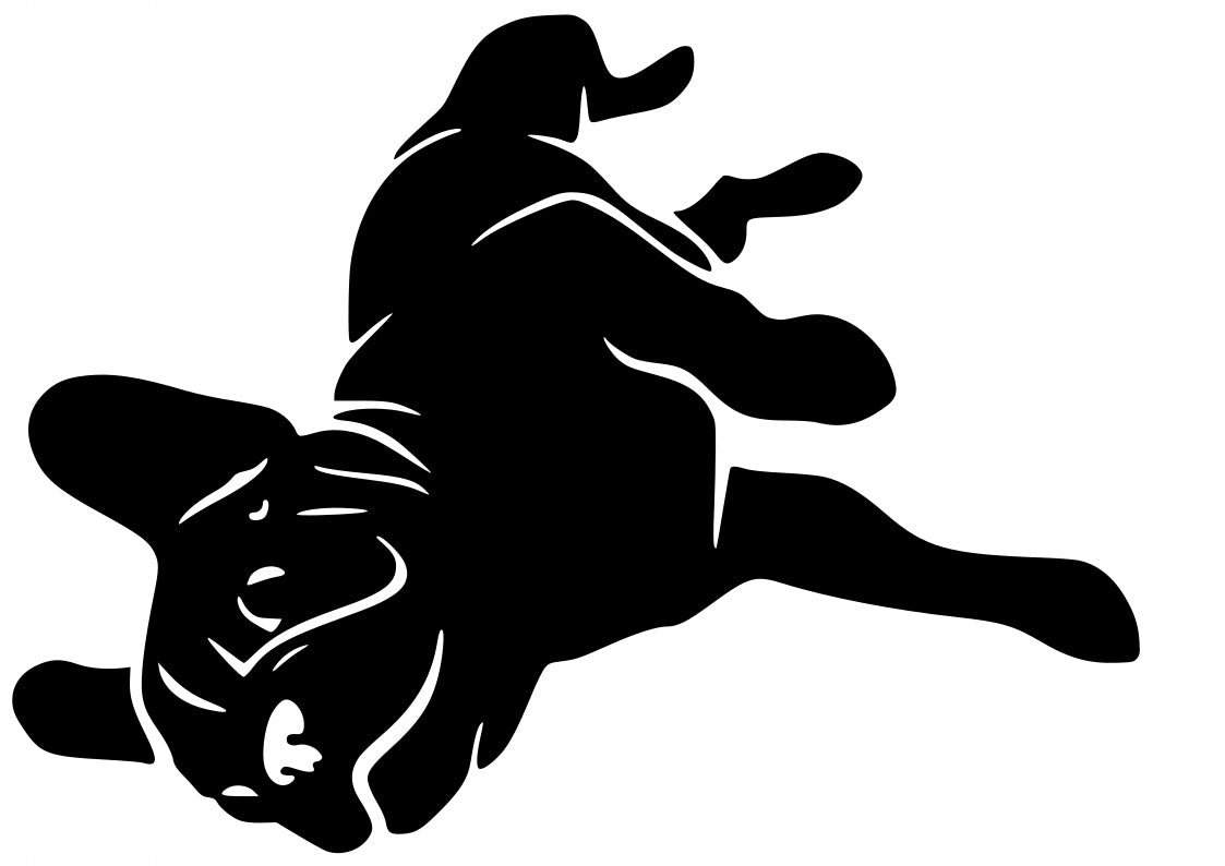 Sticker without background for car trunks LYING FRENCH BULLDOG 12 x 16,1 cm