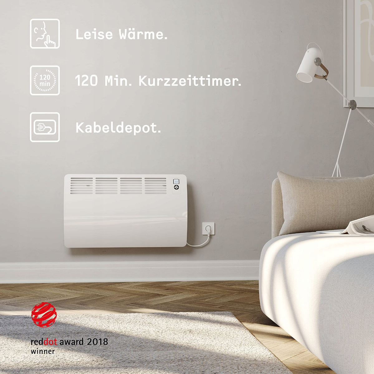 Stiebel Eltron Con 5 Premium hanging convector 0,5 kW white 237830 Brand Stiebel eltron