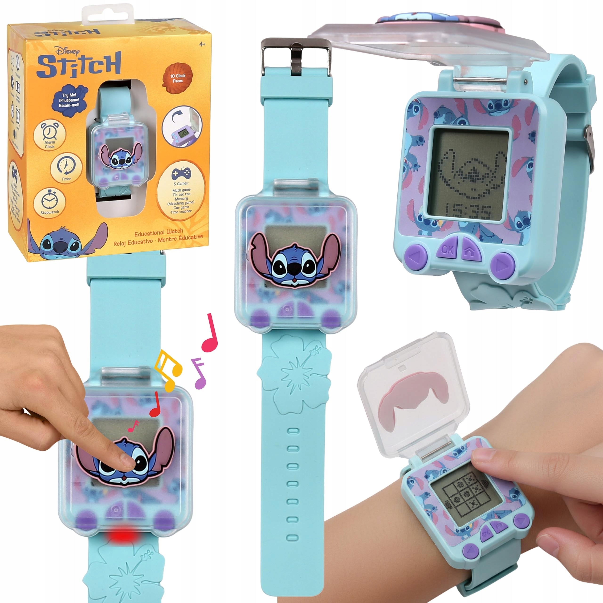 Stitch Multifunctional Educational Watch with Games, Alarm, Stopwatch for Kids