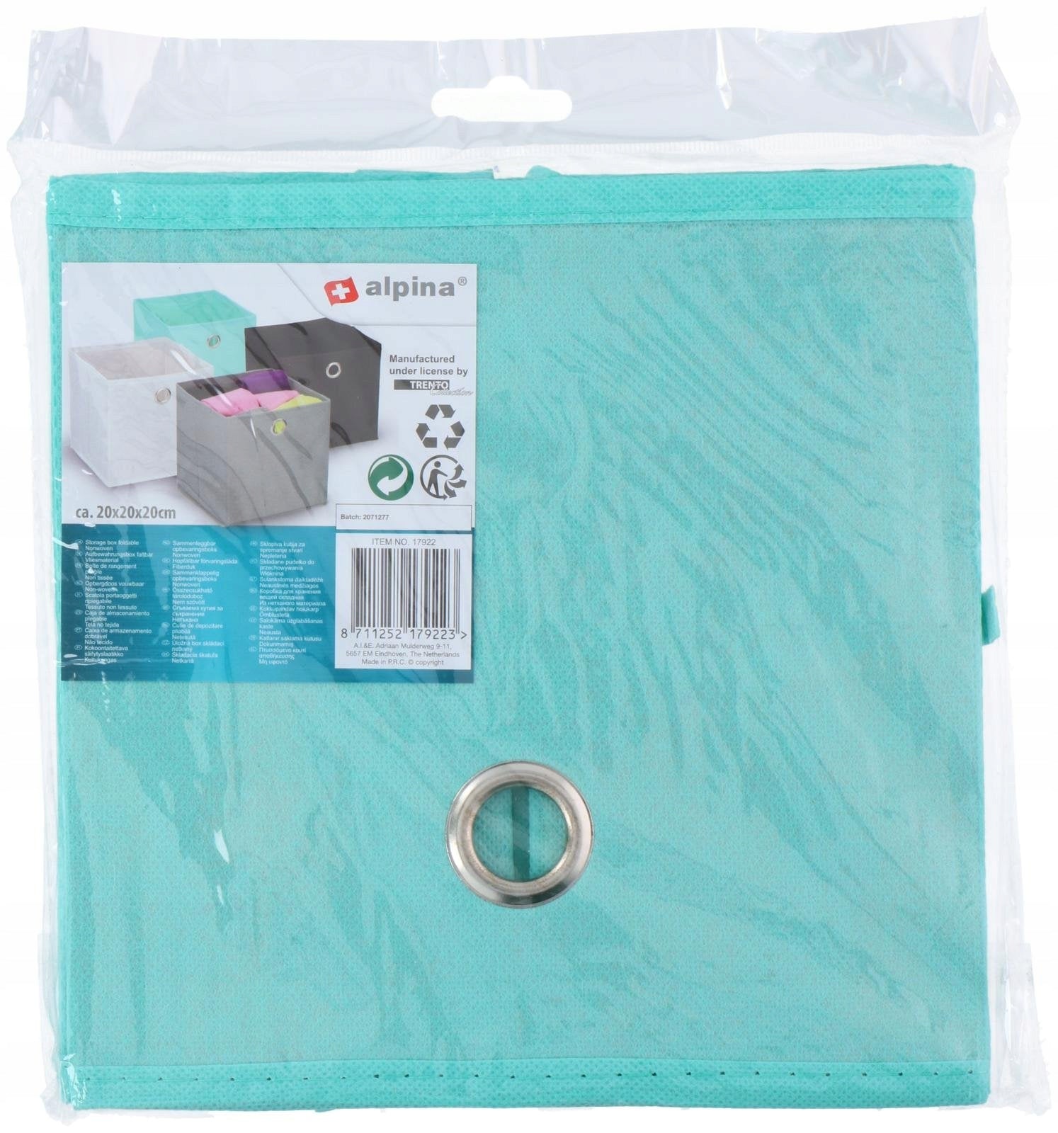 Storage box folding organizer ALPINA sea 20x20x20 cm Manufacturer code 8711252179223