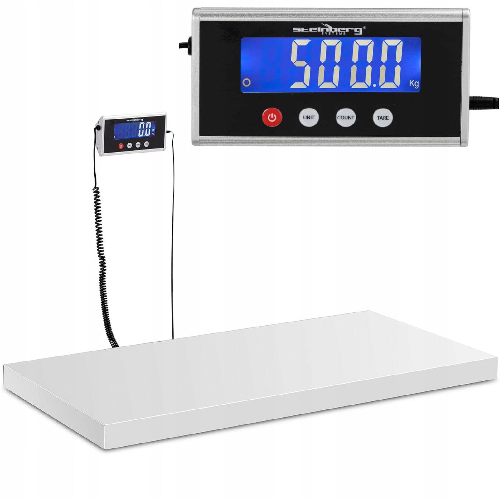 Storage platform scale Steinberg Systems 500 kg 100 g LCD steel 1000x50