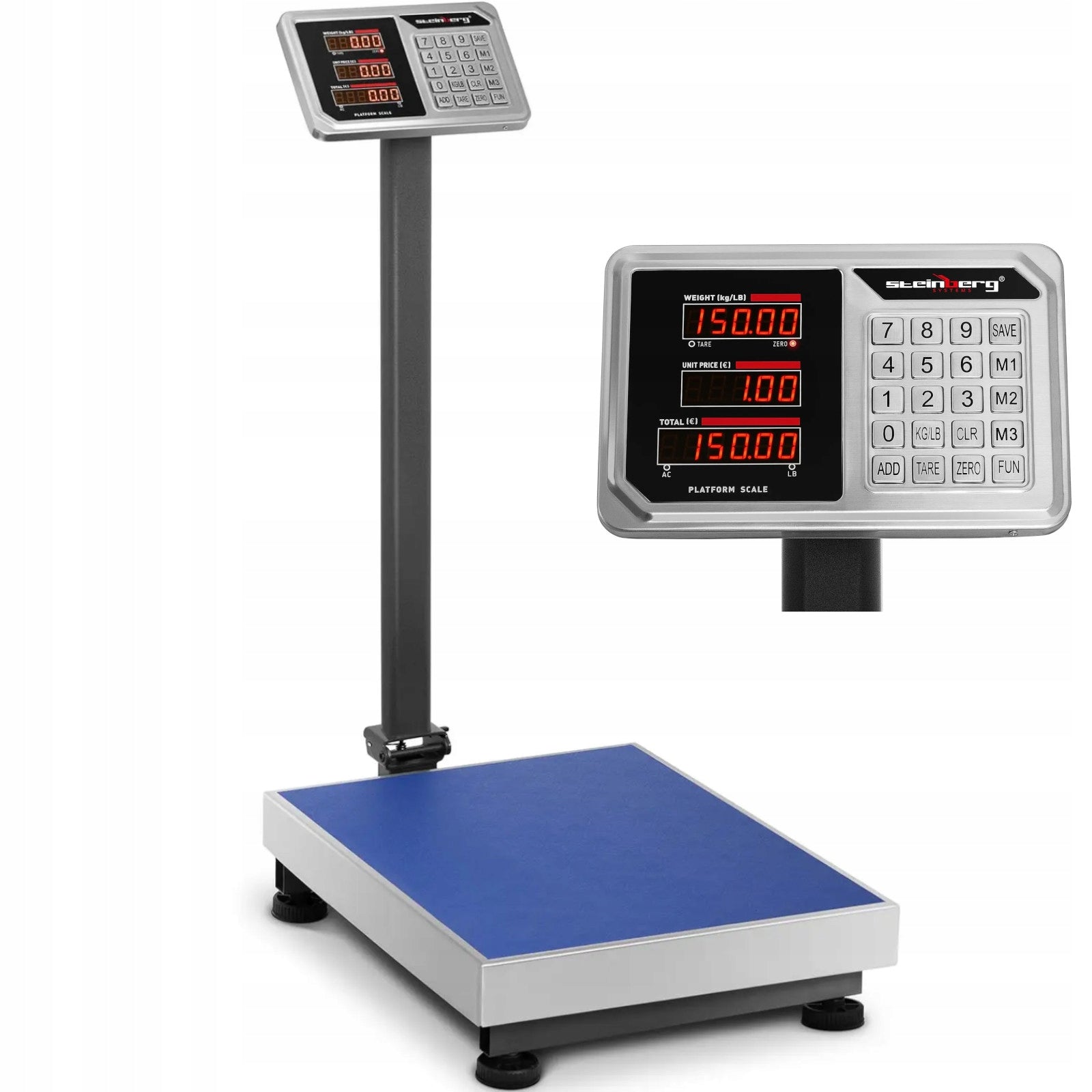 Storage platform scale counting LED 45 x 60 cm 150 kg / 20 g
