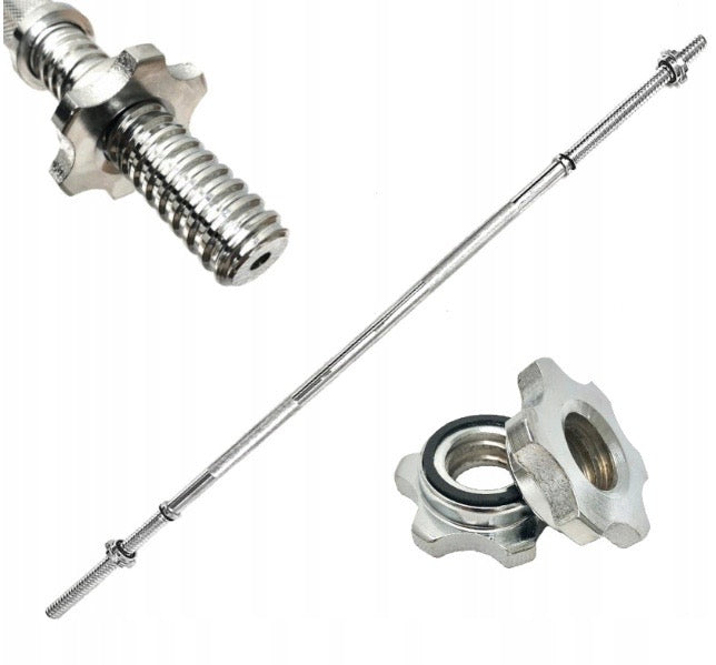 Straight Steel Barbell Bar 150cm 25mm Steel Total length 150 cm