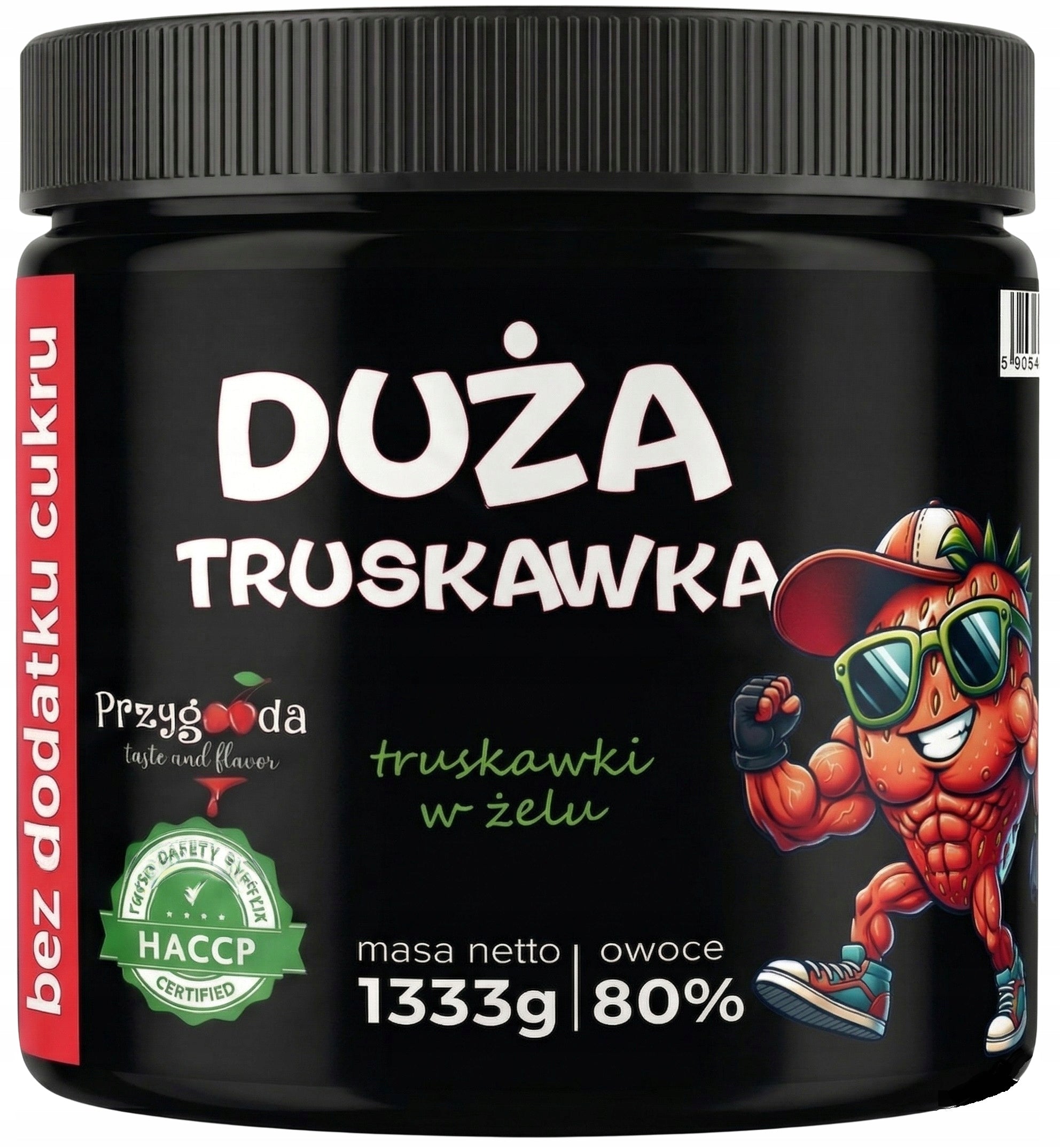 Strawberries in gel without sugar 1,333kg Przygoda LOW CARB, KETO Dietary FIT Expiration date at least 2 weeks from the date of purchase