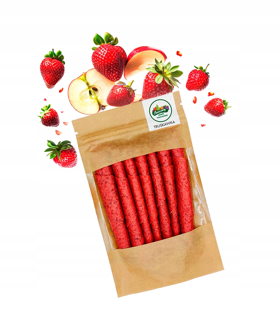 Strawberry Rolls Ecosnacks 50g source of natural vitamins C, B, A, E, K, E