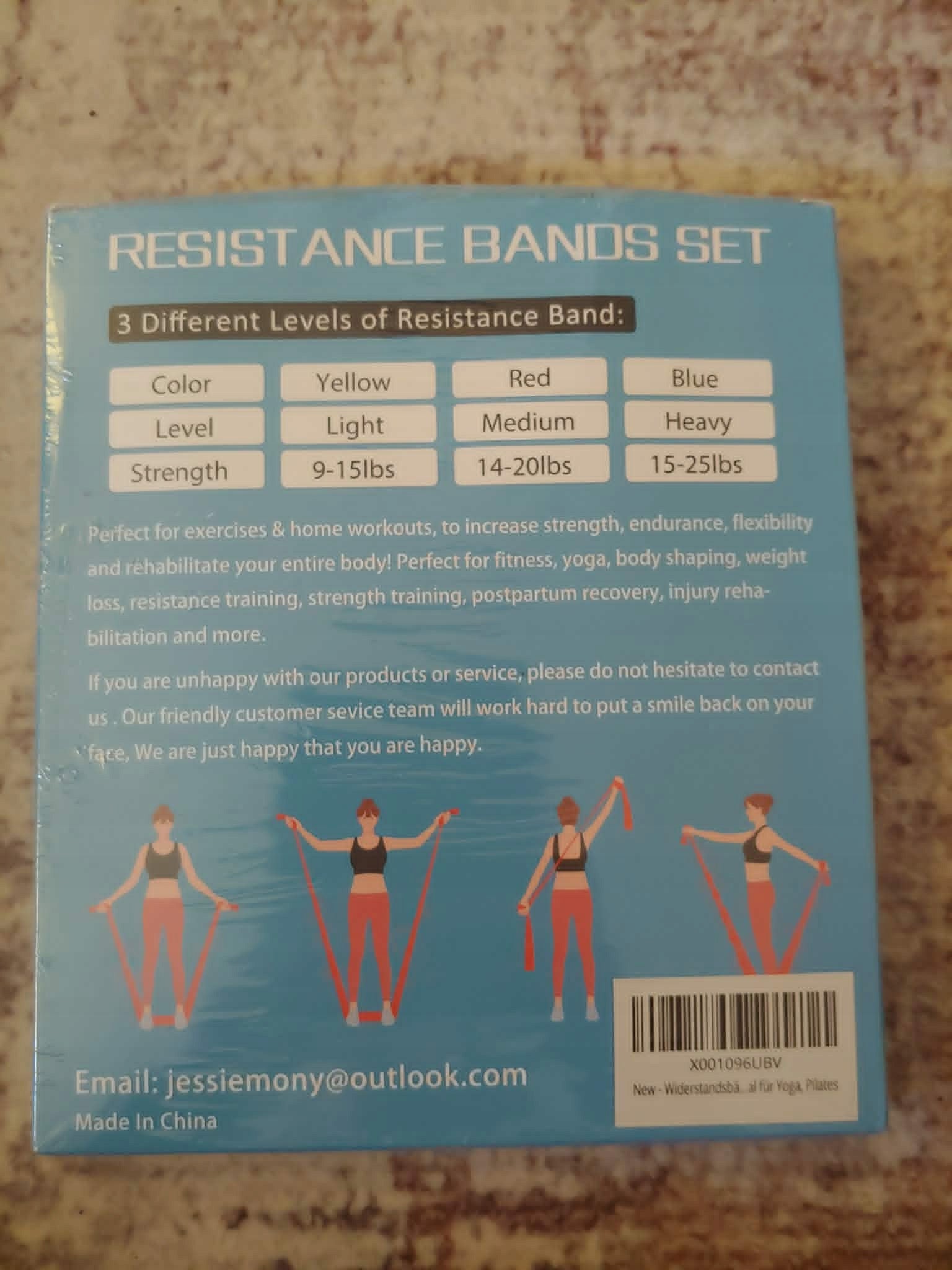 Stream Resistance Band Set, 3-Pack 150cm Length 150 cm