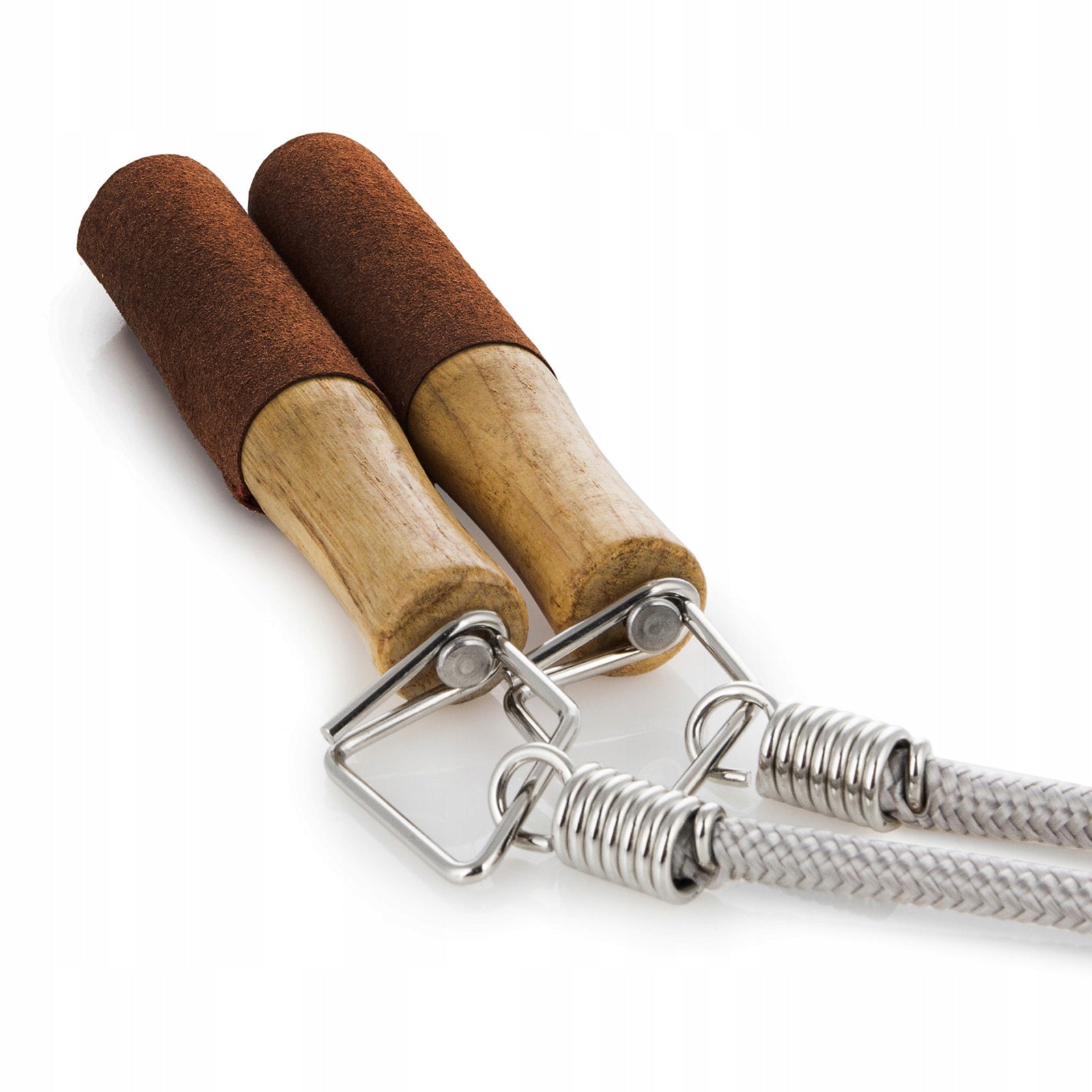 String jump rope with wooden handles 275 cm Color white
