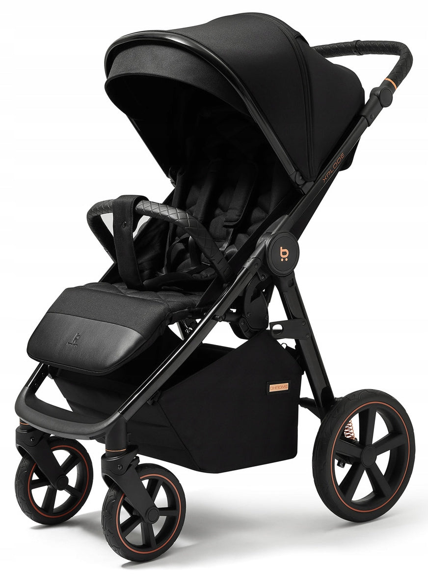 Stroller 4BABY Xplode black aluminium with accessories Packaging status original
