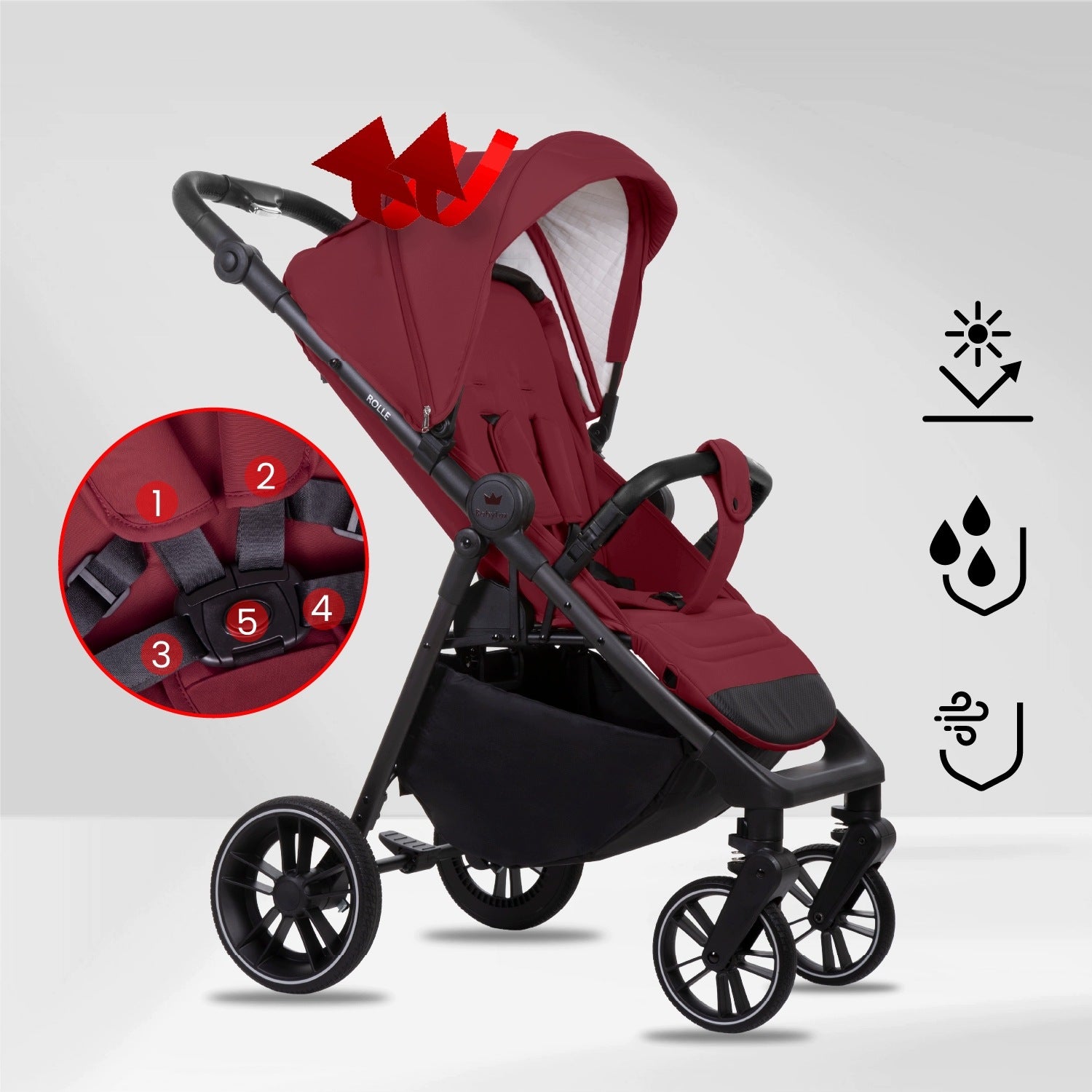 Stroller BabyLux ROLLE Lightweight Urban Stroller Folding Accessories Packaging status original