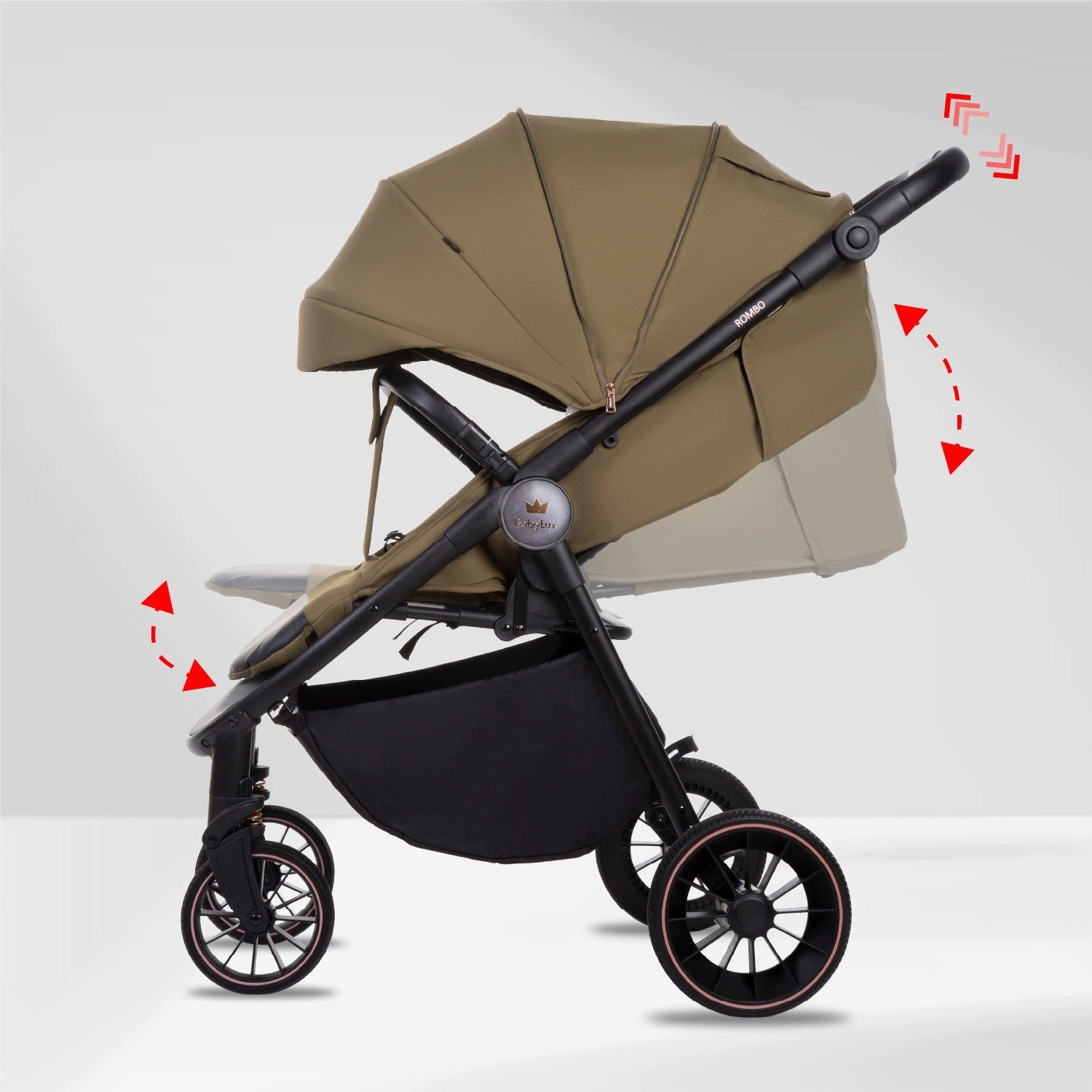 Stroller BabyLux ROMBO Lightweight Stroller Cover Shock Absorption Bag Manufacturer code ROMBO_PINK