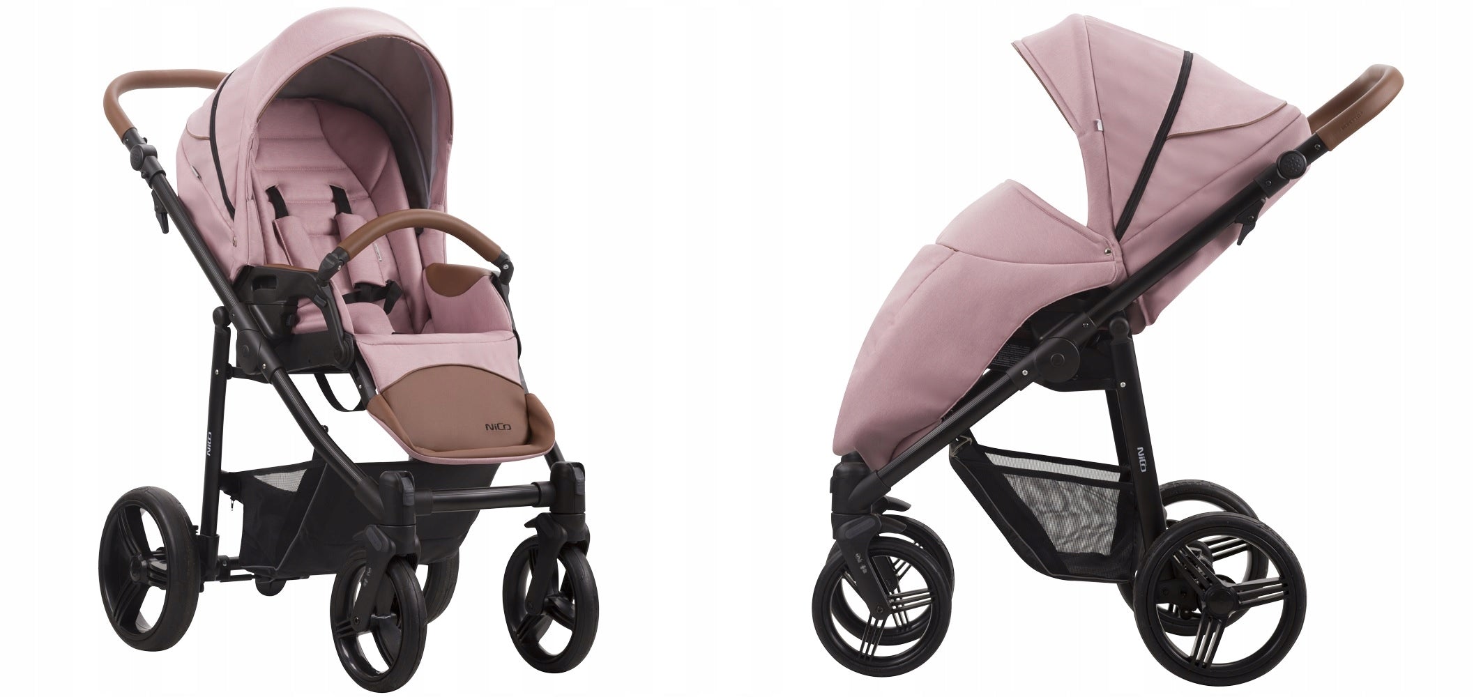 Stroller Bebetto Nico 01 Pink foil and handle Brand Bebetto