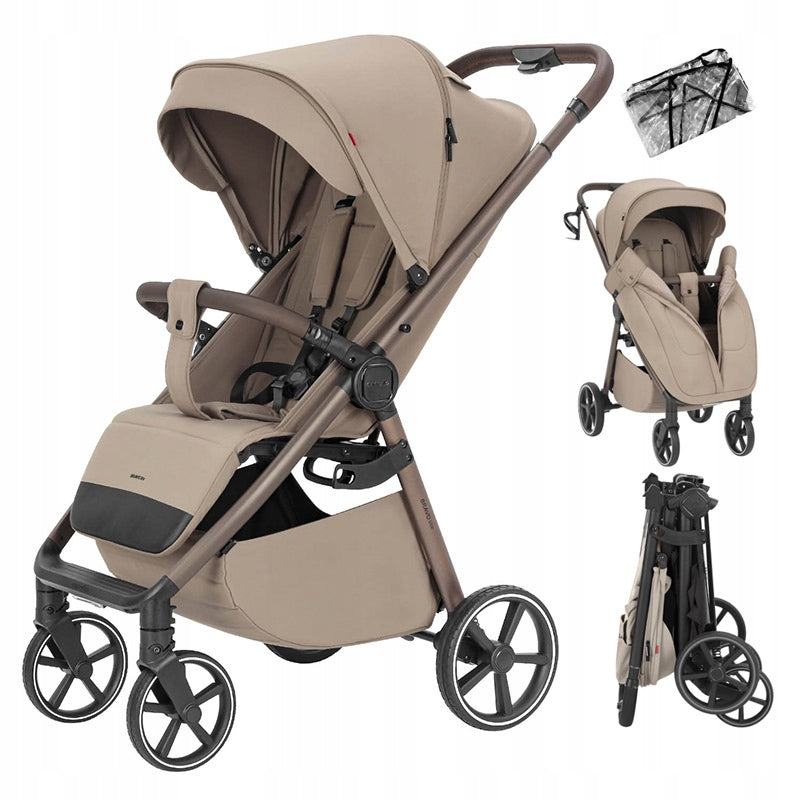 Stroller Bravo M Lite Glossy Beige / Carrello up to 22 kg Brand Carrello