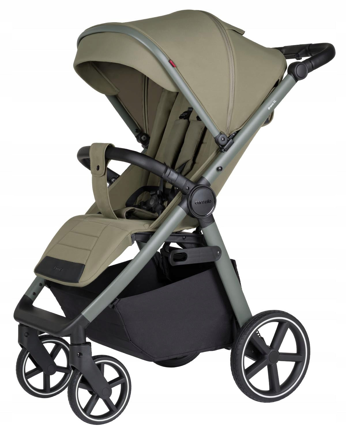 Stroller Carrello Bravo SL DELUXE 2026 MOSAIC GREEN up to 22kg XXL wheel