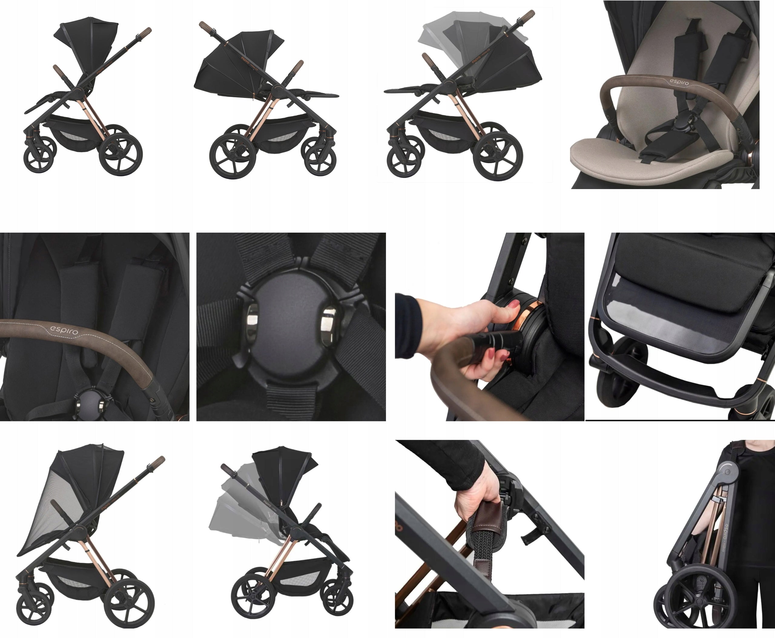 Stroller Espiro stroller Miloo Way 2.0 310 Diamond Black Manufacturer code MILOO WAY 2.0 310 DIAMOND BLACK