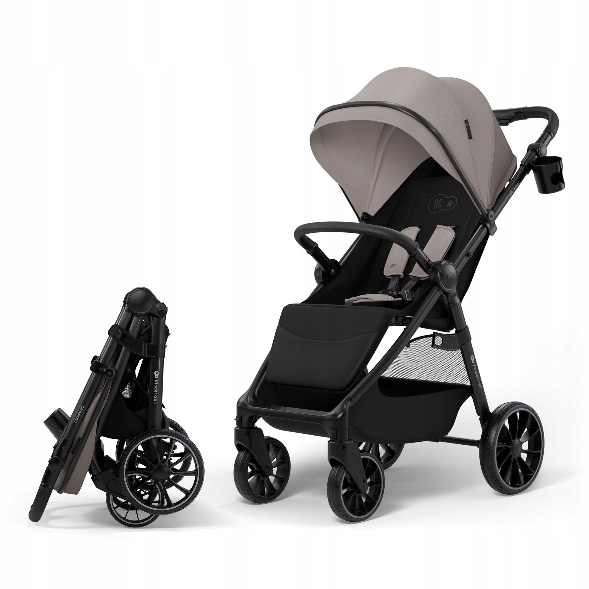 Stroller Kinderkraft GRANDE 2 Stroller Lightweight Large Wheels Up to 22 kg