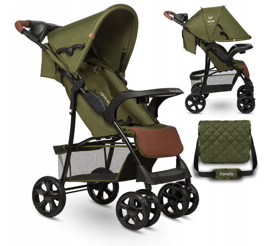 Stroller LIGHTWEIGHT Stroller LARGE Wheels Large Basket BAG Lionelo Emma
