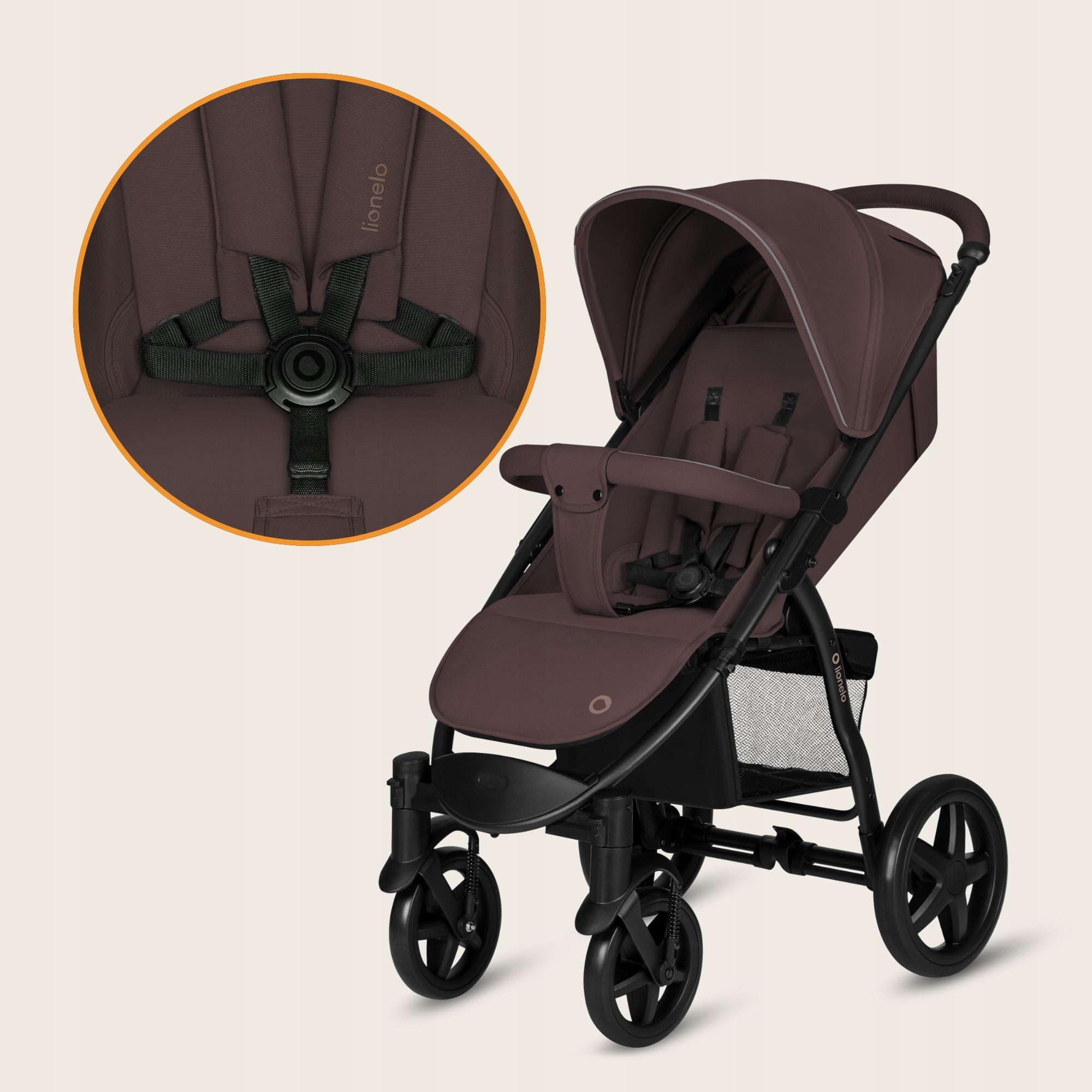 Stroller LIONELO Annet Plus Brown Chocolate Brand Lionelo