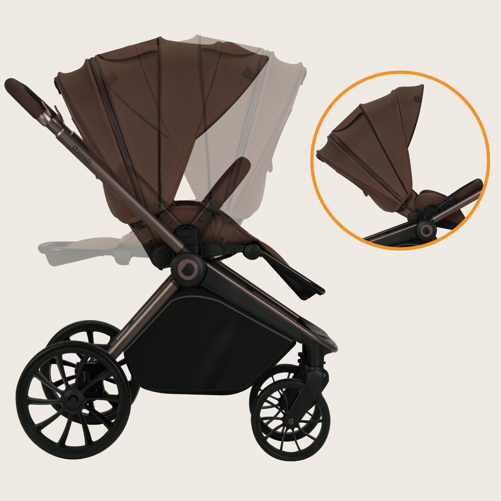 Stroller LIONELO MIKA PLUS Mocha Mousse Manufacturer code LO-MIKA PLUS MOCHA MOUSSE