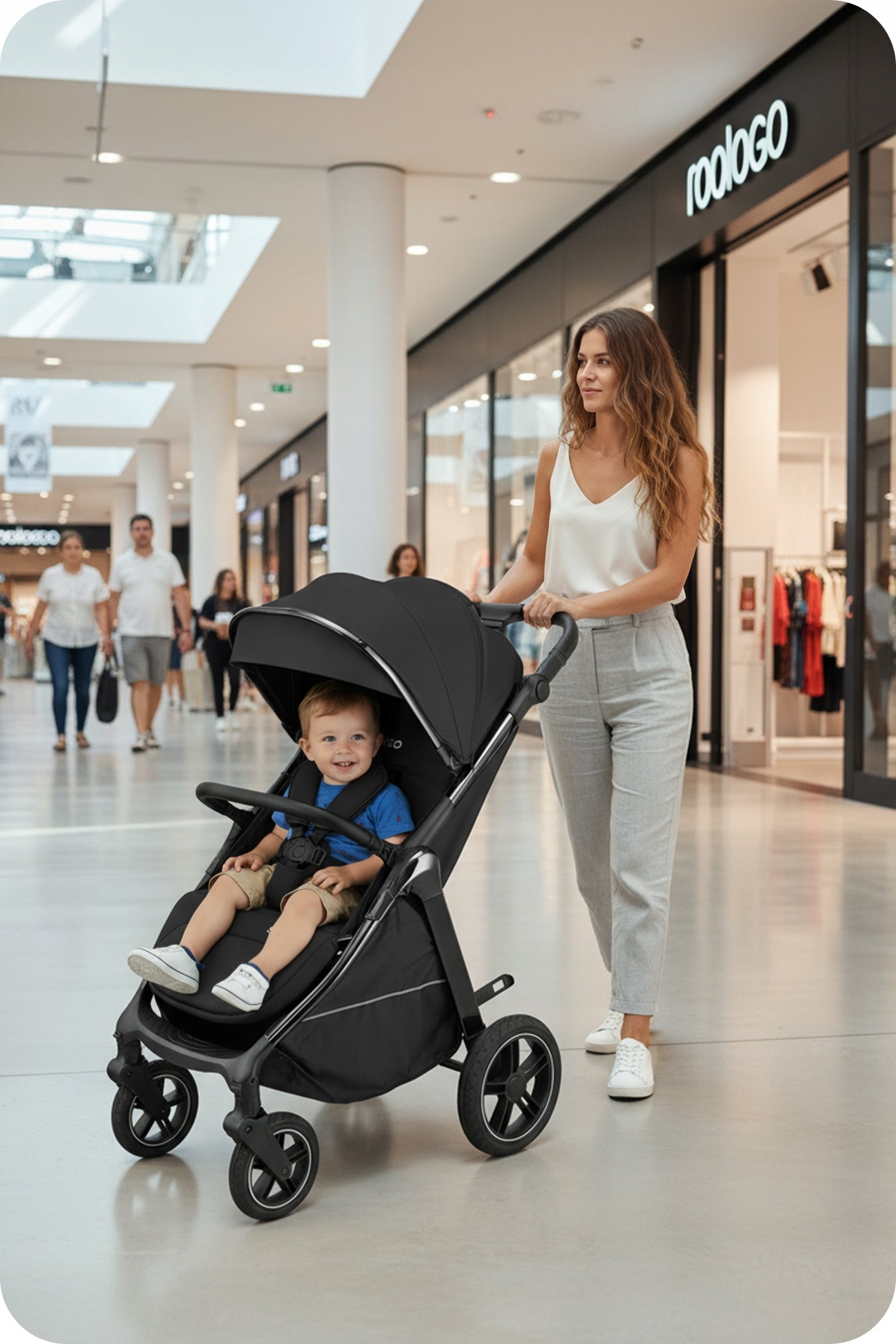 Stroller SIROCCO large wheels 28cm Shock absorption up to 22kg Manufacturer code 5901179290061