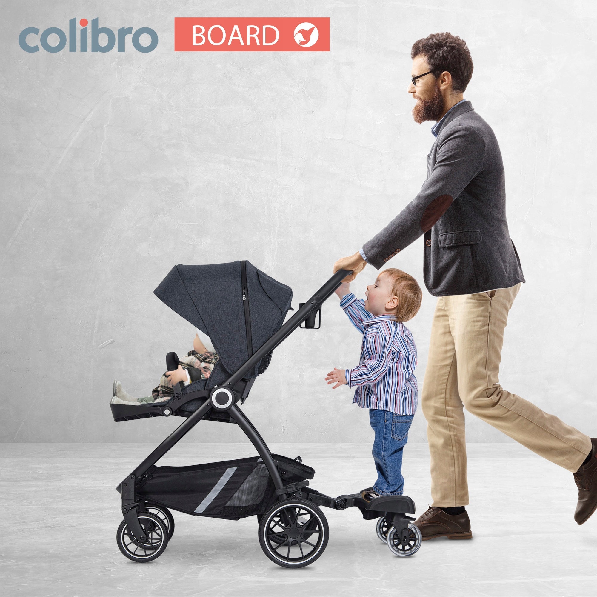 Stroller attachment with seat UNIVERSAL 2in1 up to 20 kg baby weight Brand Colibro