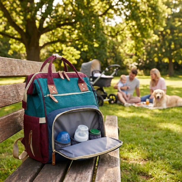 Stroller backpack for mommy waterproof pocket roomy mommy bag Peterson Packaging status original