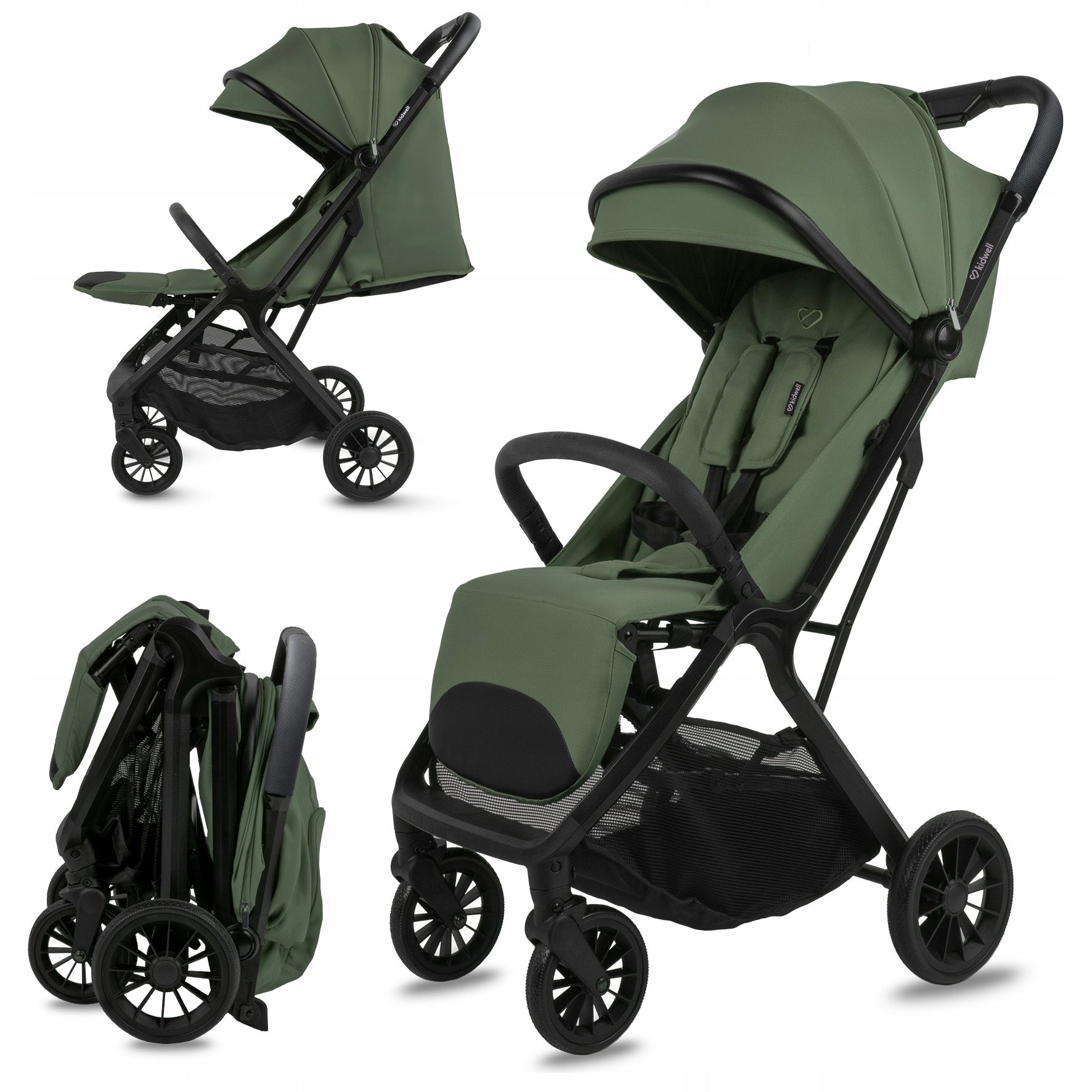 Stroller compact KIDWELL AURO green AUTOFOLD light maneuverable small