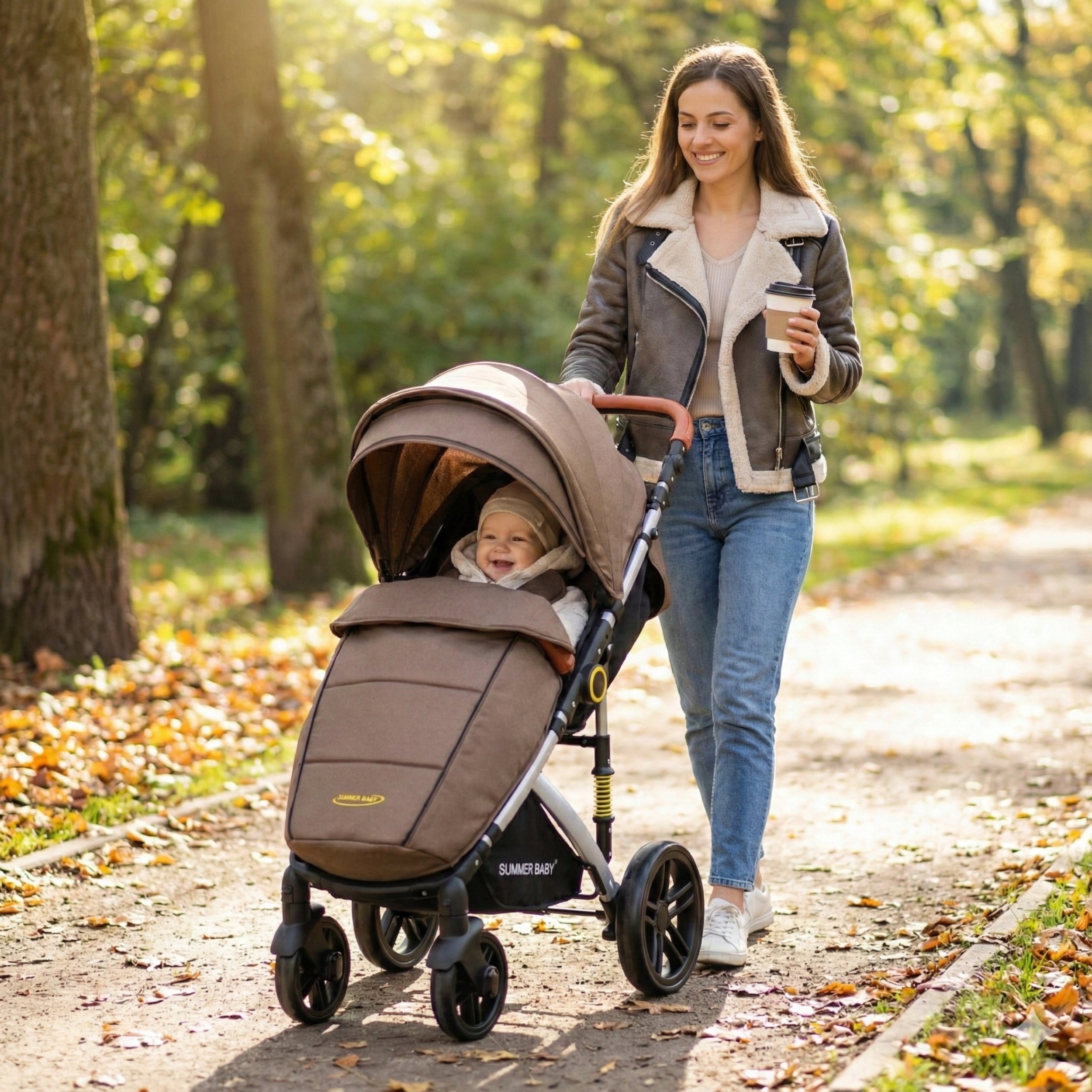 Stroller folding brown SUMMER BABY cup holder +foil Manufacturer code 4394