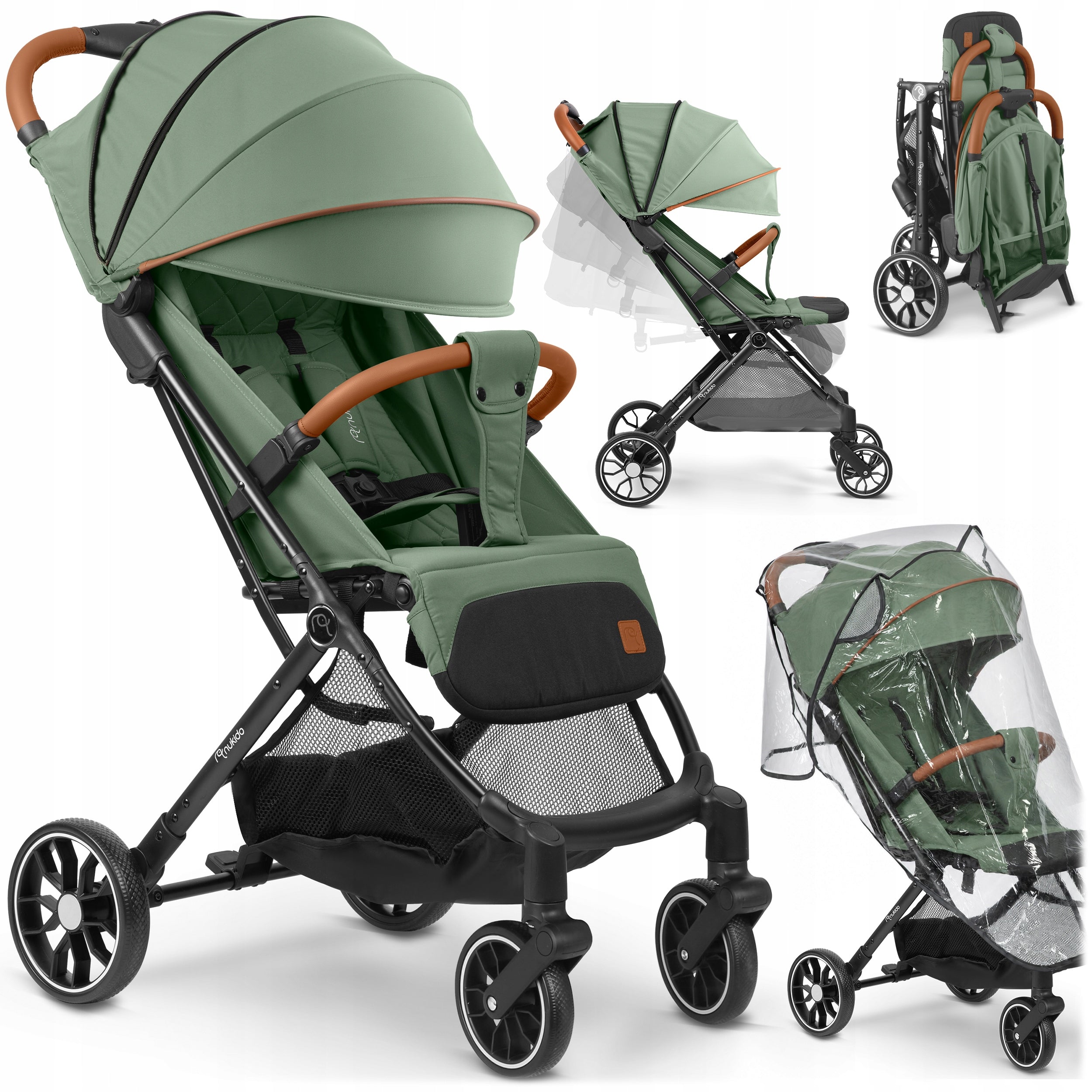Stroller folding lightweight stroller large wheels Nukido