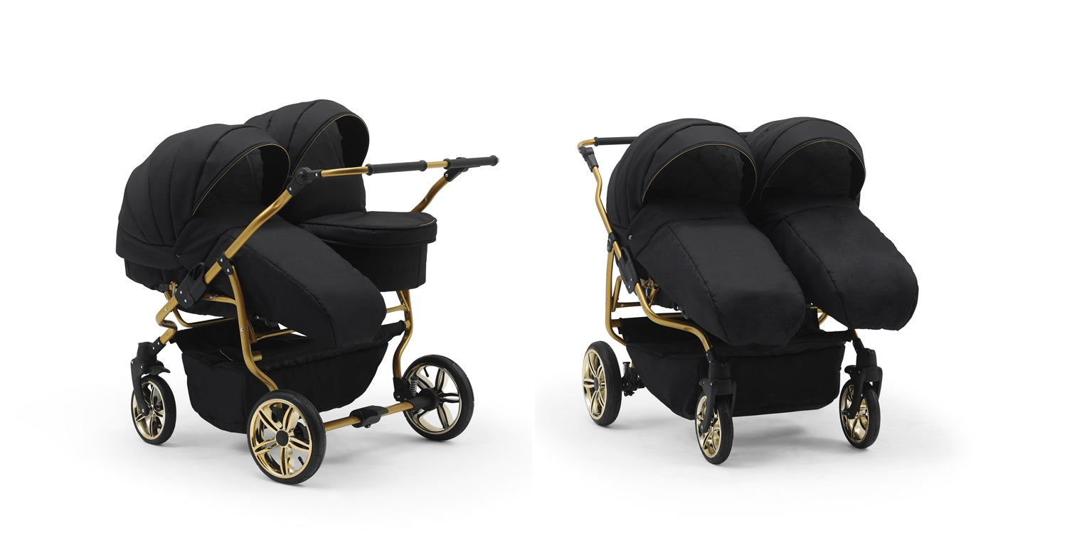 Stroller for twins - Duet Lux Gold 2in1 - 32 colors Brand EL-CAR