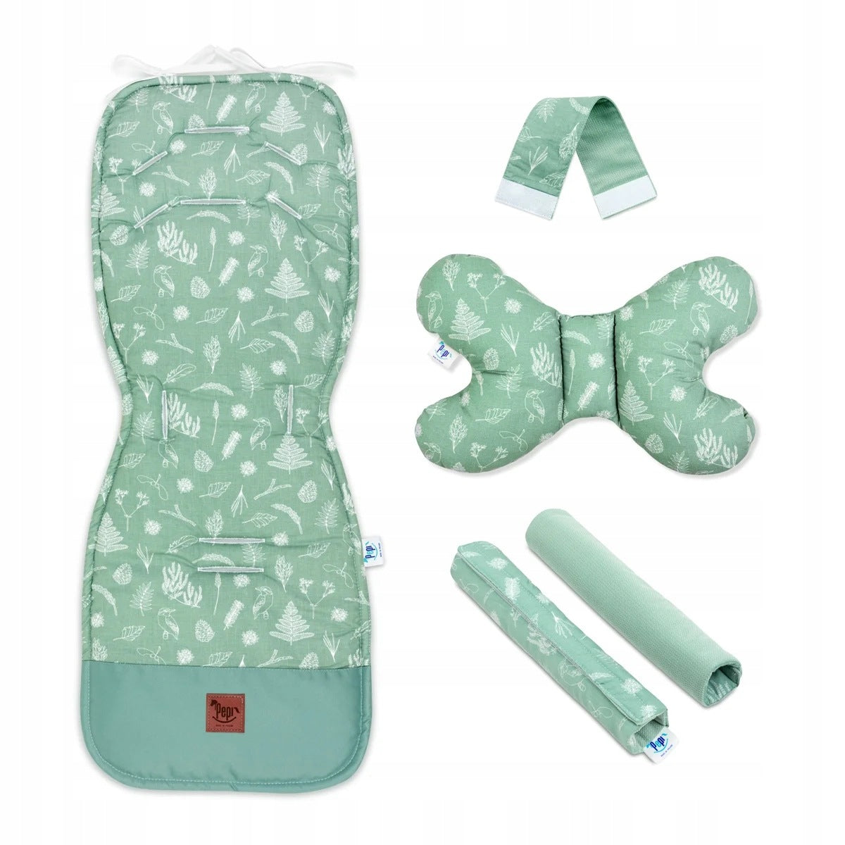 Stroller insert - set of 5in1 - Spring Paradise - cotton/velvet