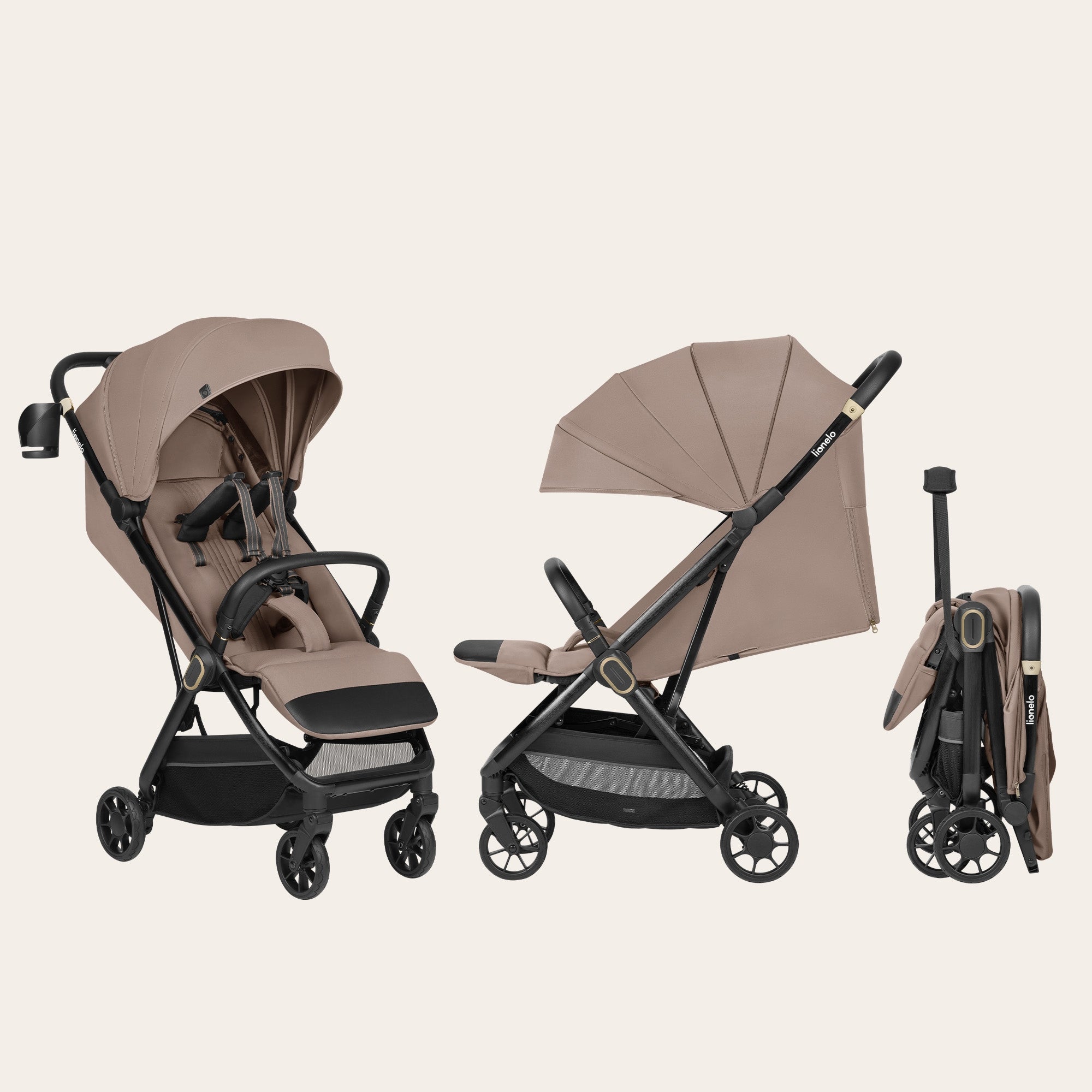 Stroller light folding with one hand COMPACT + accessories Lionelo Bess Manufacturer code LO-BESS BEIGE SAND