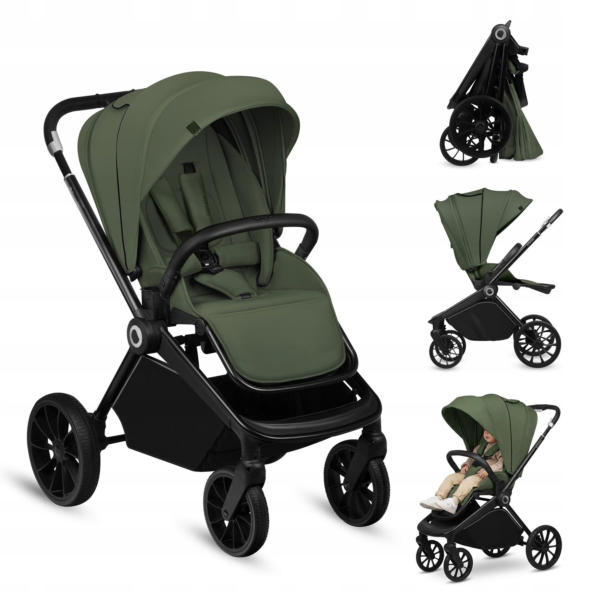 Stroller stroller LARGE WHEELS booth XXL up to 22 kg Lionelo Mika Plus Packaging status original