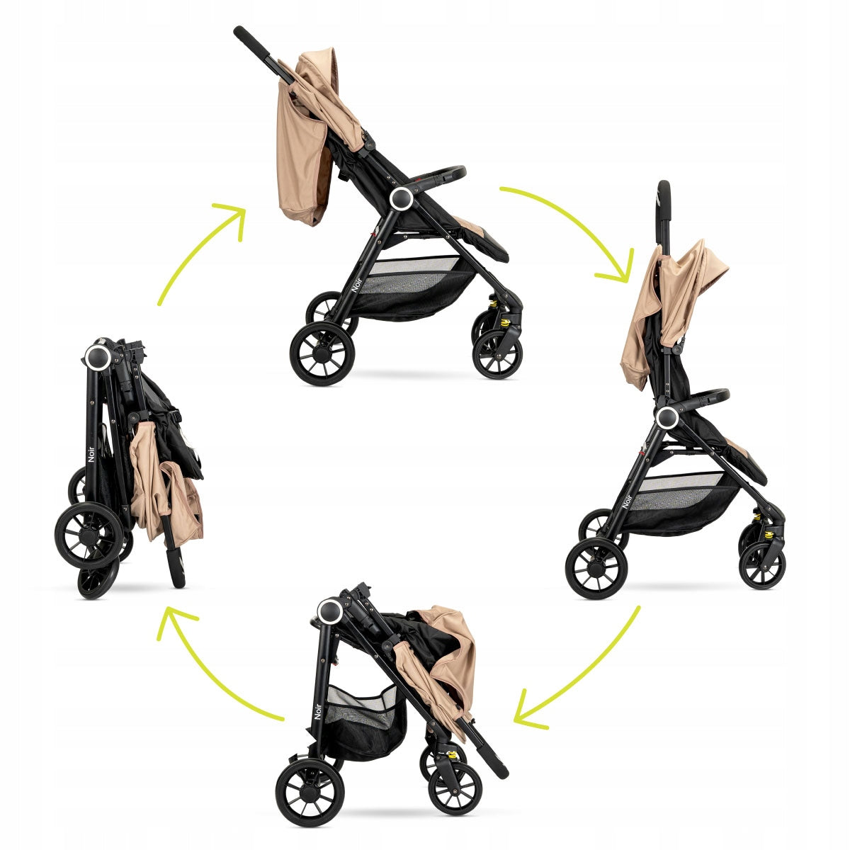 Stroller stroller light up to 22 kg Lorelli Noir beige only 5kg Manufacturer code 10022092507