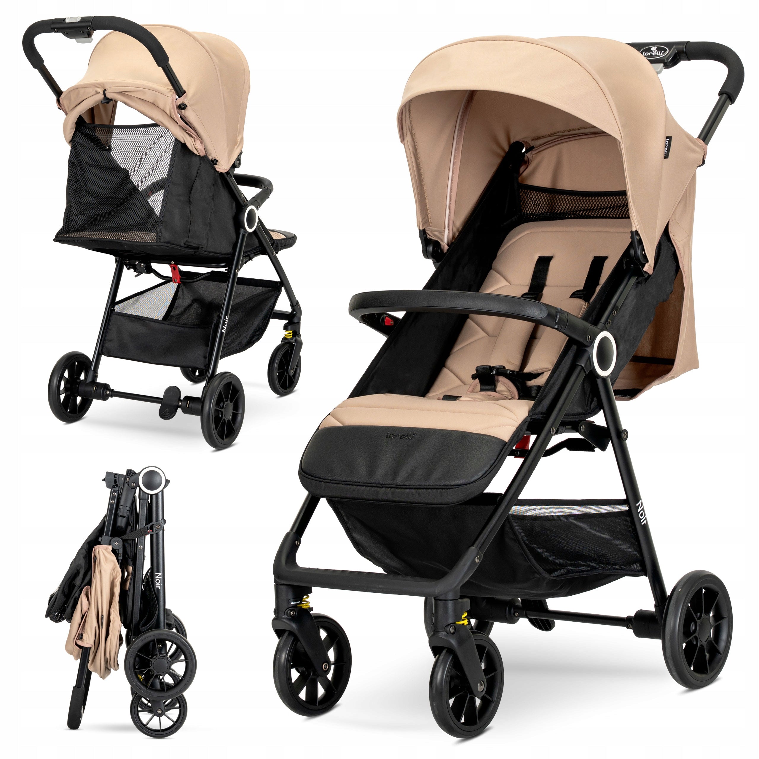 Stroller stroller light up to 22 kg Lorelli Noir beige only 5kg