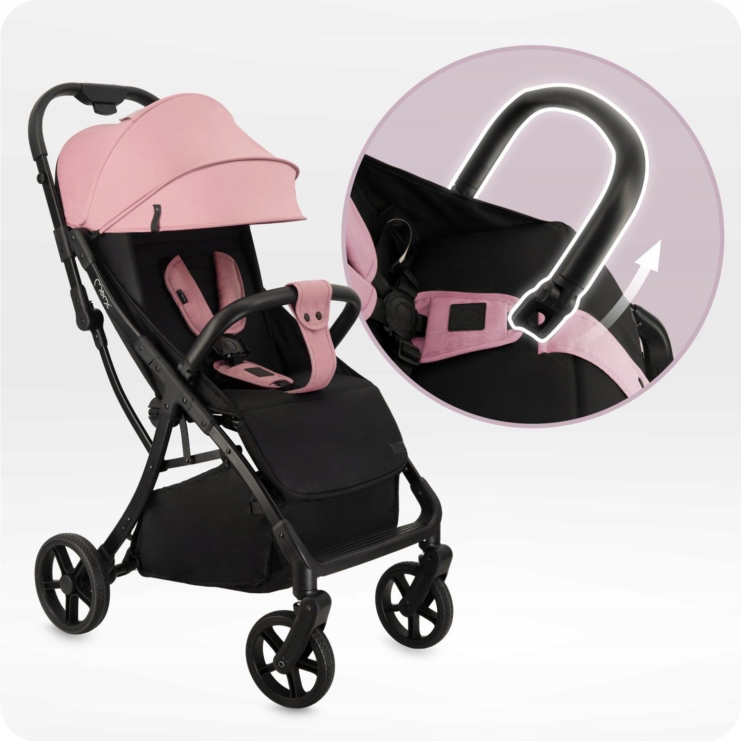 Stroller stroller up to 22 kg - MoMi Paola pink - self-folding Brand MoMi