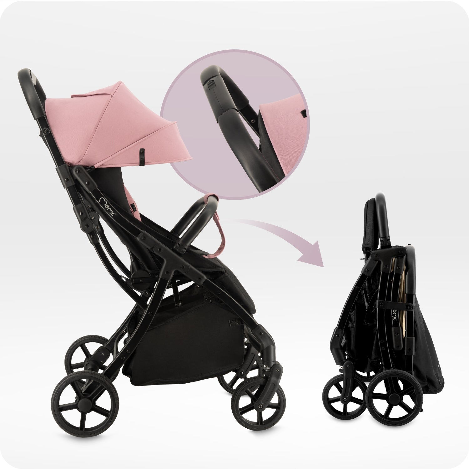 Stroller stroller up to 22 kg - MoMi Paola pink - self-folding Manufacturer code WOSP00076