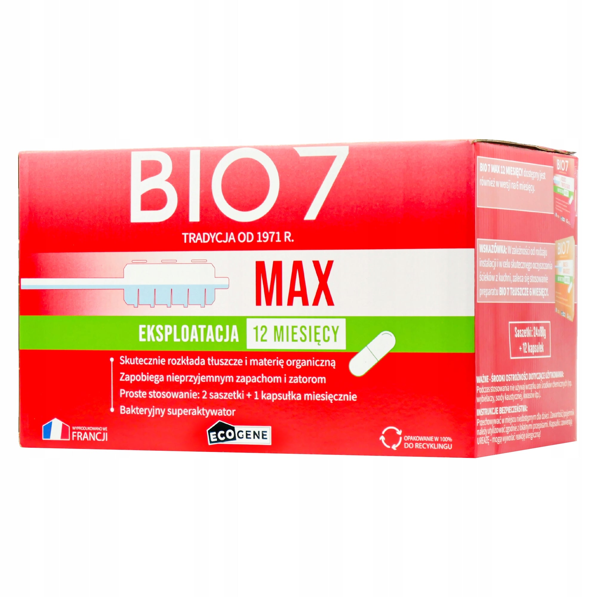 Strong Bacteria for septic tank and treatment plant BIO7 MAX 2KG Bacteria Bio 7 FAT EAN (GTIN) 6902134149768