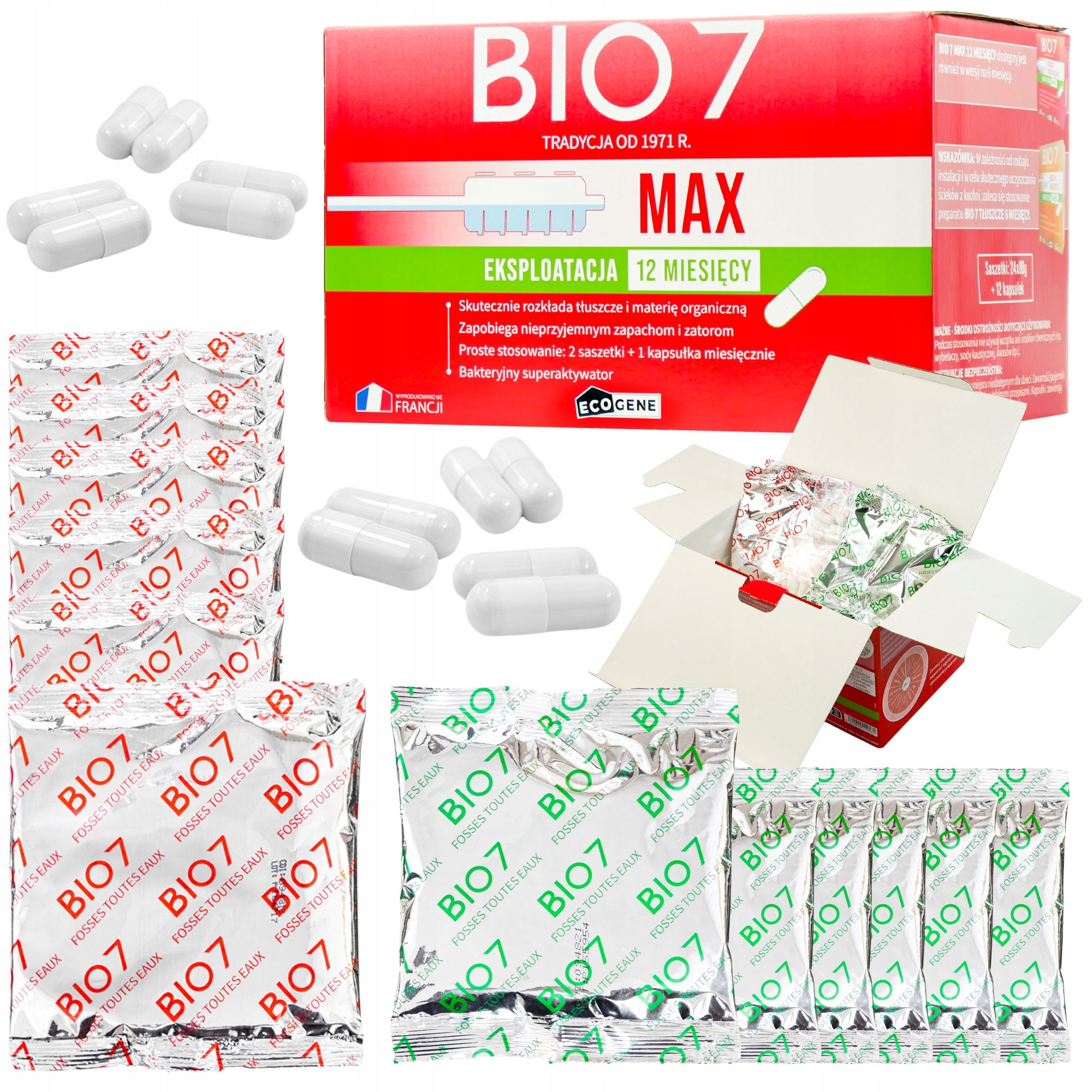 Strong Bacteria for septic tank and treatment plant BIO7 MAX 2KG Bacteria Bio 7 FAT