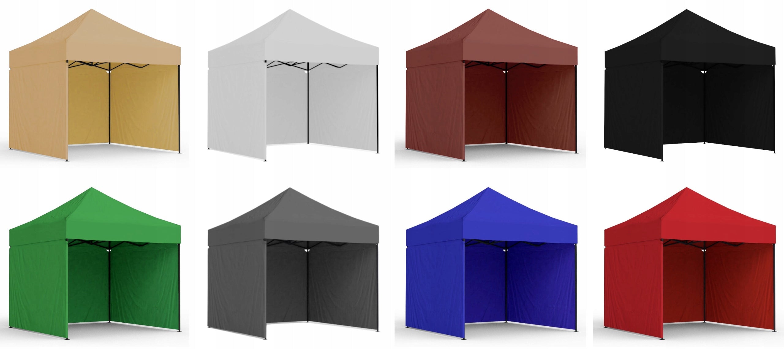 Strong Commercial Tent Garden Pavilion Party Express 3x3m White Number of side walls 3 walls