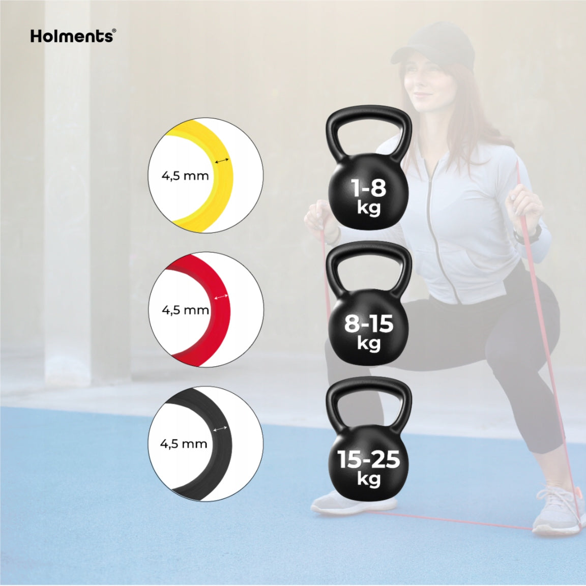 Strong exercise rubbers (from 1 to 25 KG) | solid training rubbers 3 PCS Packaging status original