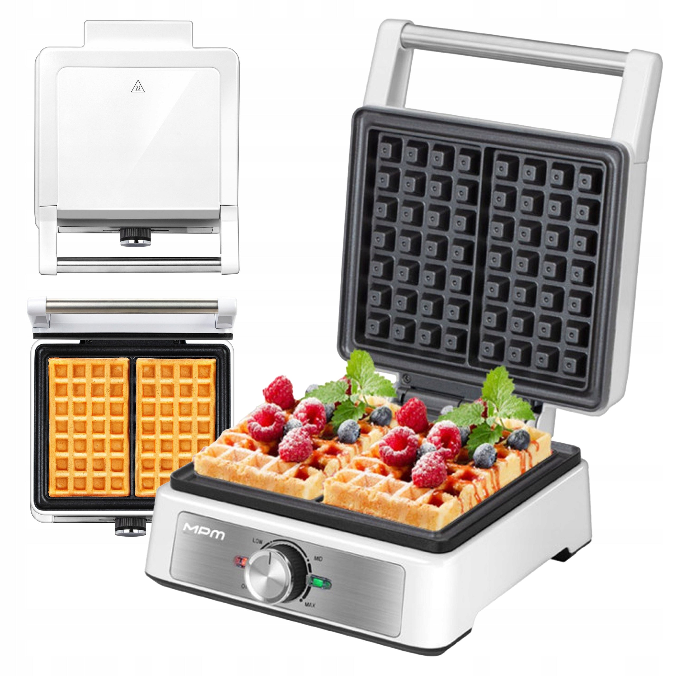 Strong waffle iron silver 2 waffles MPM MGO-41 1600W