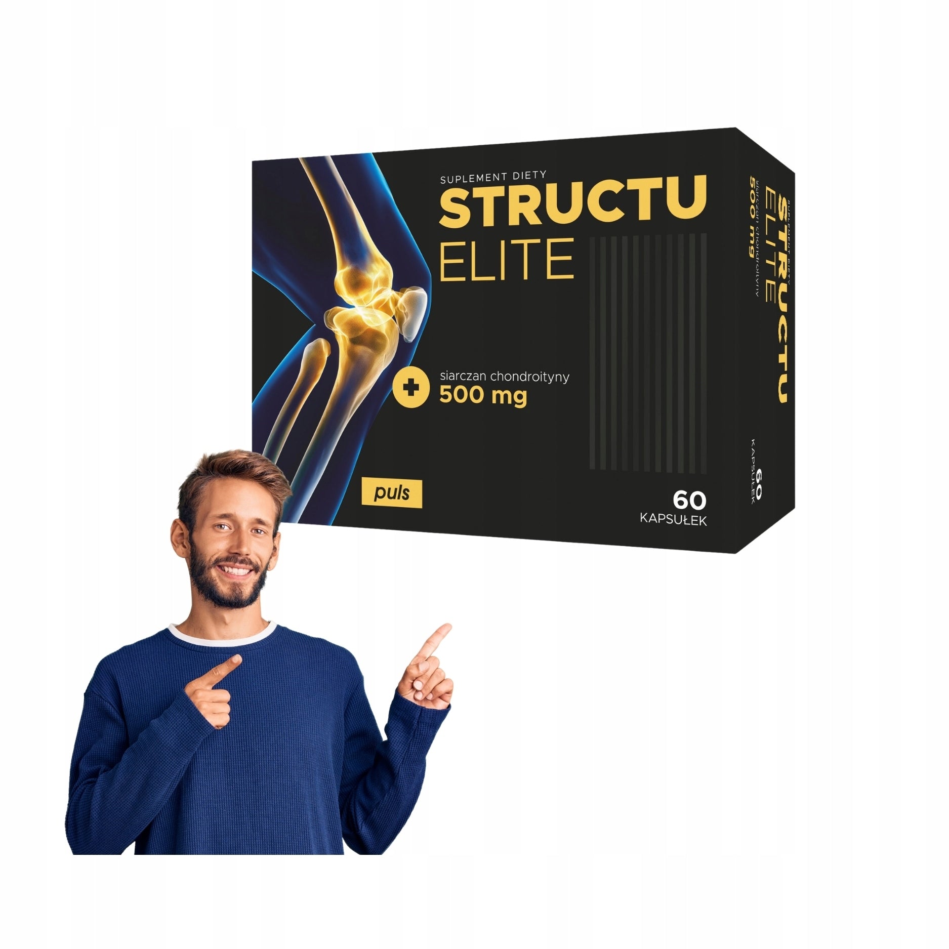 Structu Elite PULS kaps. 60 pcs Chondroitin sulfate for STRONG BONES JOINTS